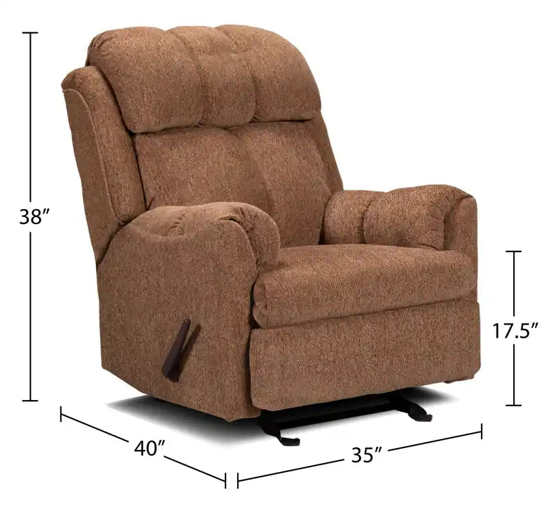 Made in Canada 35 Chenille Fabric Rocker Reclining Chair