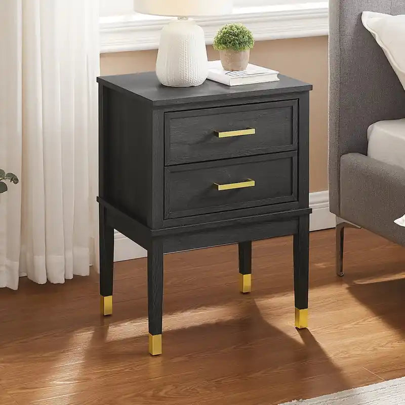 Brax Bedside 2-Drawer Nightstand, 18W x 25.75H