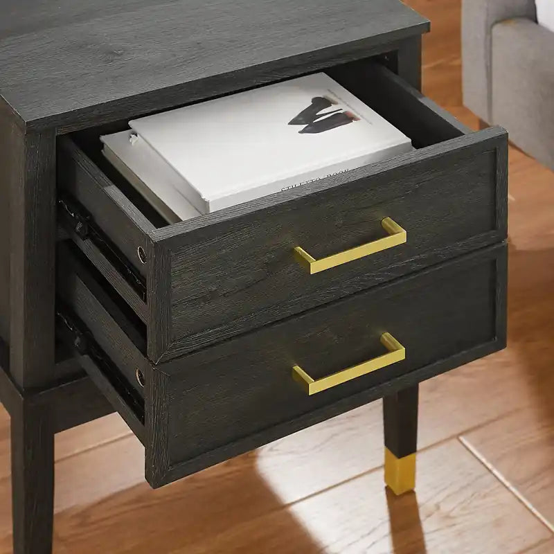 Brax Bedside 2-Drawer Nightstand, 18W x 25.75H