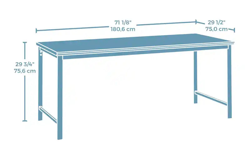 Bergen Circle 71.10 Commercial Grade Table Office Desk - Natural Wood