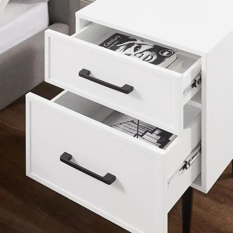 Brax Bedside 2-Drawer Nightstand, 18W x 25.75H
