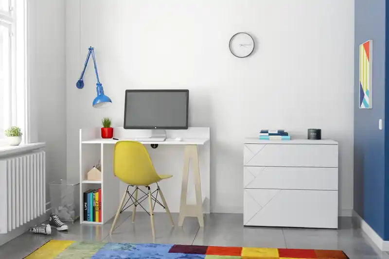 Modern A-Leg Office Desk with Open Storage
