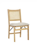 Bauer Fabric Cane Folding Dining Chair