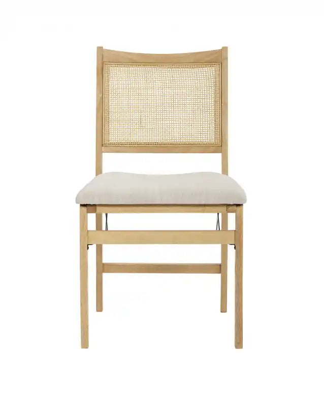 Bauer Fabric Cane Folding Dining Chair