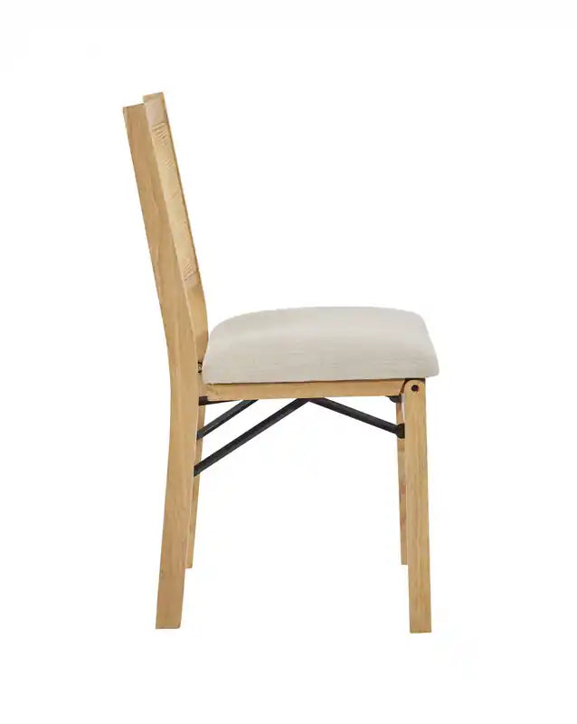 Bauer Fabric Cane Folding Dining Chair