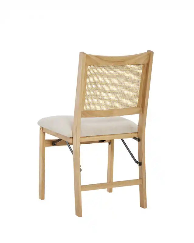 Bauer Fabric Cane Folding Dining Chair