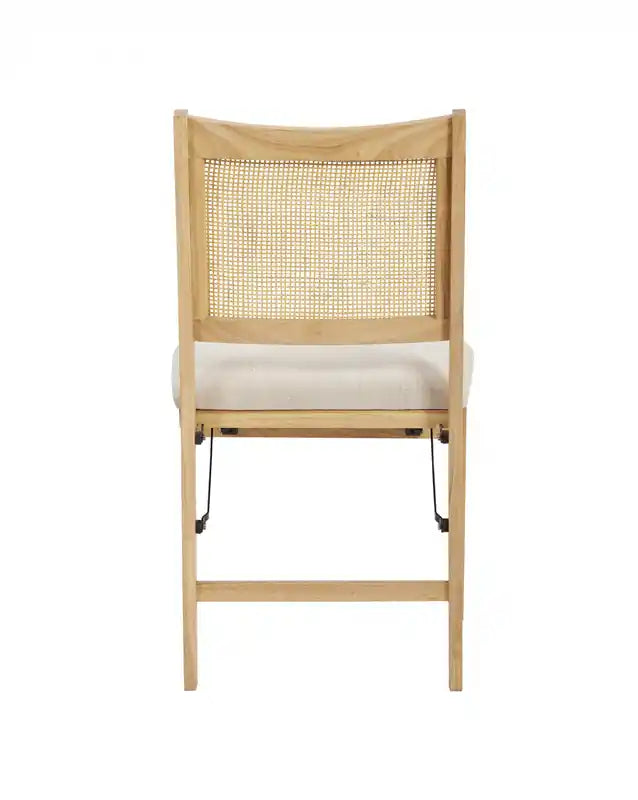 Bauer Fabric Cane Folding Dining Chair