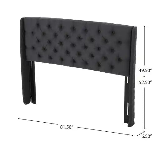 Hansen Upholstered Wingback Headboard With Button Tufting