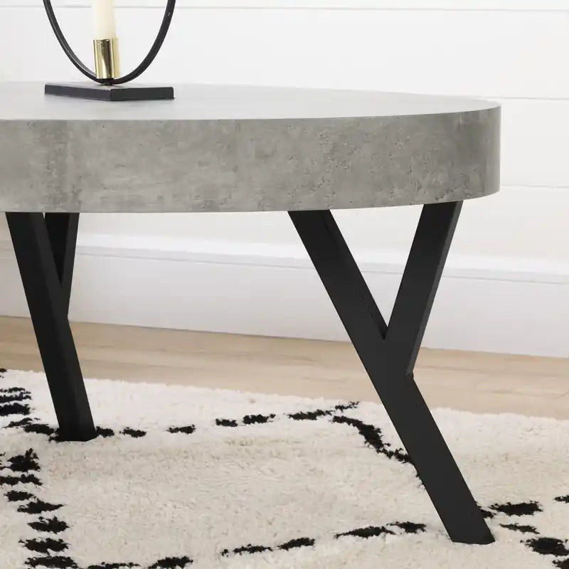 City Life Oval Coffee Table - Concrete