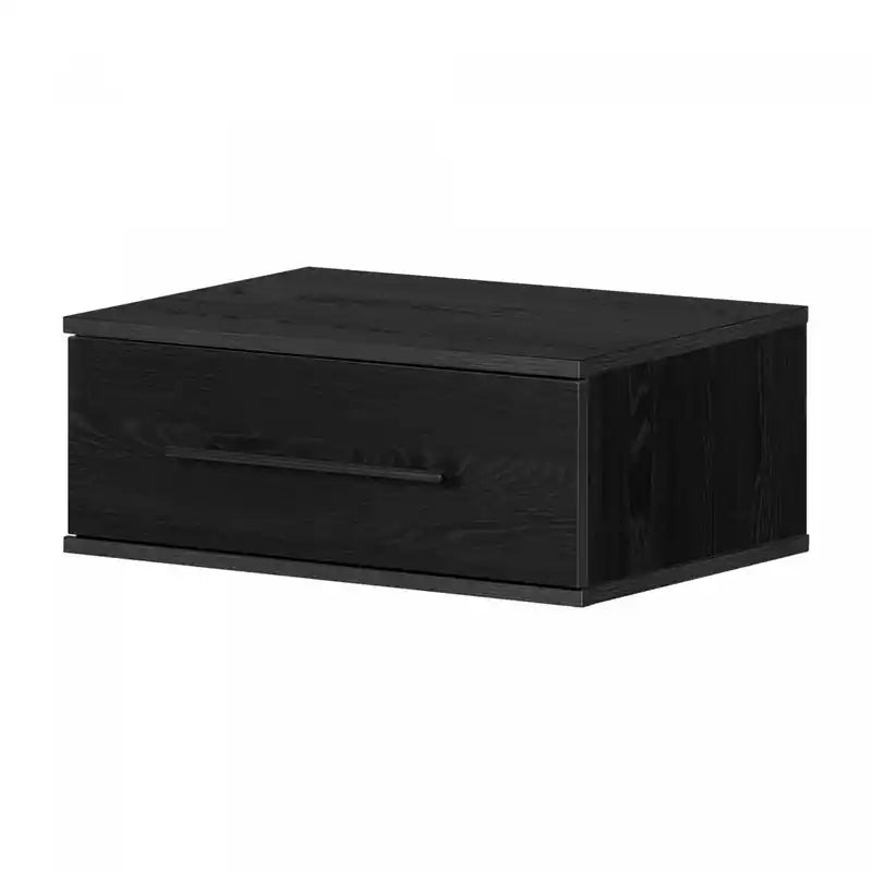 Primo Floating Nightstand With 1 Drawer - Black Oak