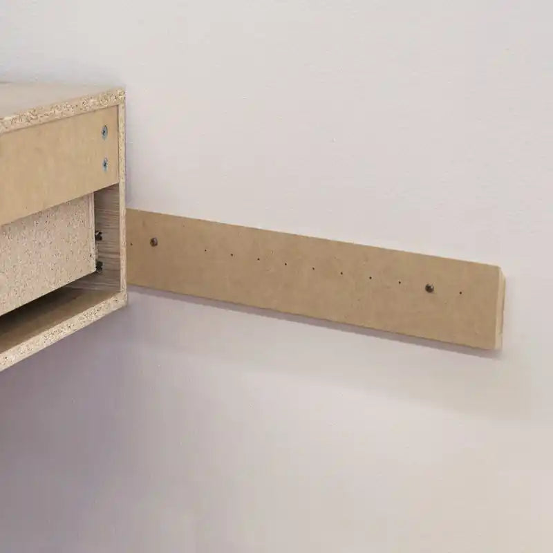 Floating Nightstand With 1 Drawer - Black Oak