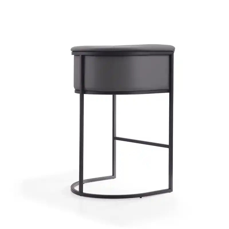 37.8" Metal Barstool - Grey & Black
