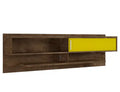 Manhattan Comfort Astor 70.86 Modern Floating Entertainment Center with Media Shelves - Rustic Brown