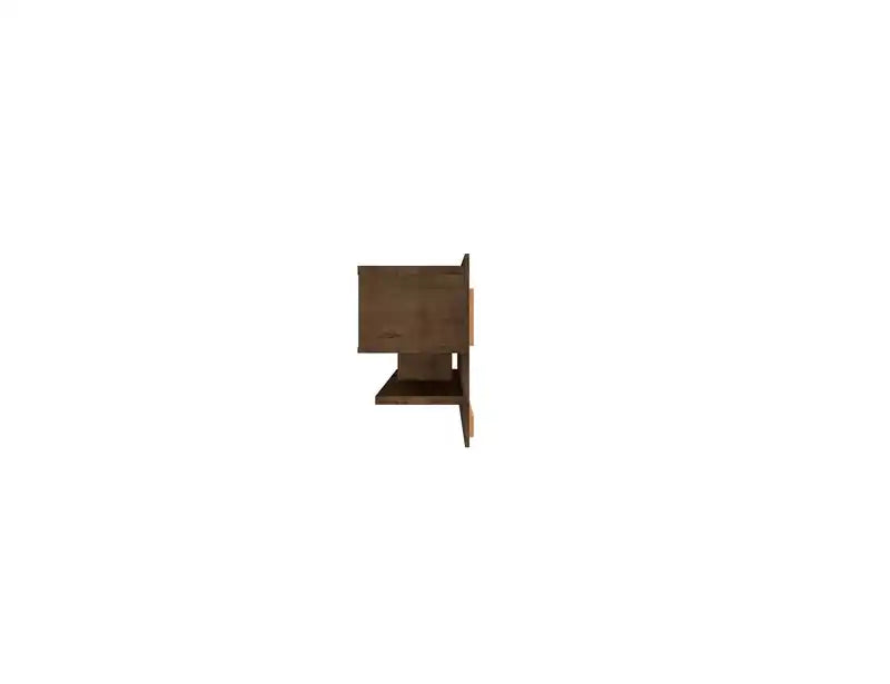 70.86" Modern Floating Entertainment Center with Media Shelves - Rustic Brown