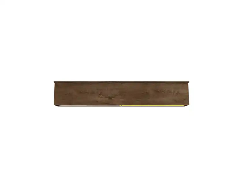 70.86" Modern Floating Entertainment Center with Media Shelves - Rustic Brown