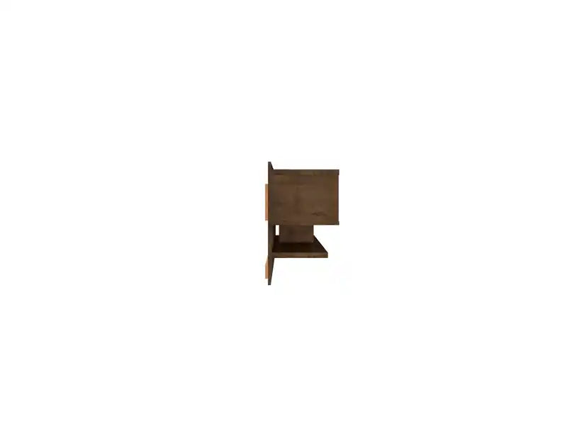 70.86" Modern Floating Entertainment Center with Media Shelves - Rustic Brown