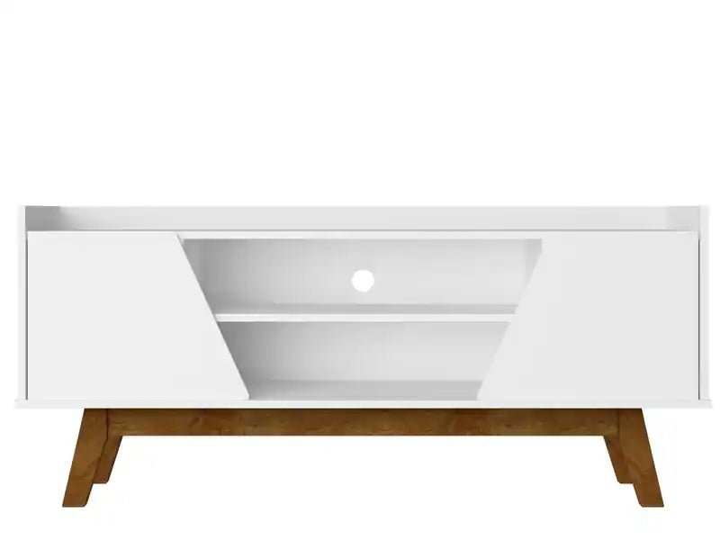 Manhattan Comfort Mid-Century Modern Marcus 53.14 TV Stand with Solid Wood Legs