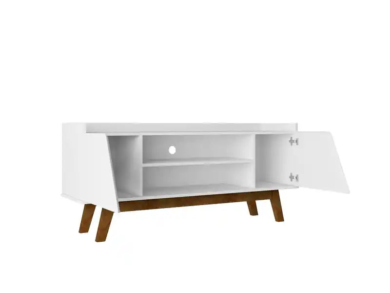 Manhattan Comfort Mid-Century Modern Marcus 53.14 TV Stand with Solid Wood Legs