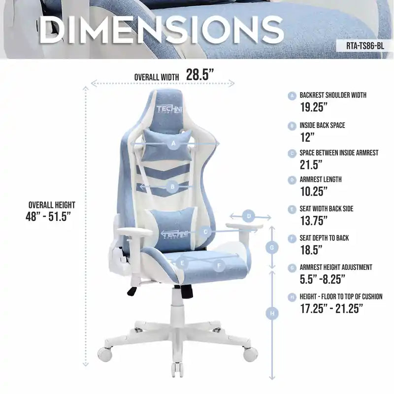 Ergonomic Pastel Office Gaming Chair