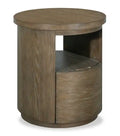 Eldon 22 Modern Round Solid Wood End Table with Storage - Porpoise