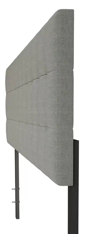 Ellis Upholstered Headboard in Grey Fabric, Button Tufted