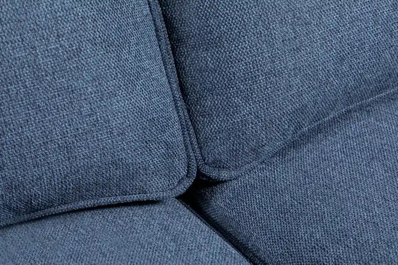 Kort & Co. Kassia 90.6 Linen-Look Fabric Sofa with Wood Base and Legs