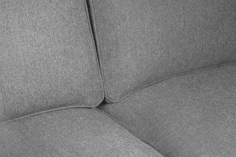 Kort & Co. Kassia 65.4 Linen-Look Fabric Loveseat with Wood Base and Legs