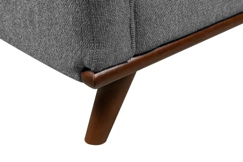 Kort & Co. Kassia 65.4 Linen-Look Fabric Loveseat with Wood Base and Legs