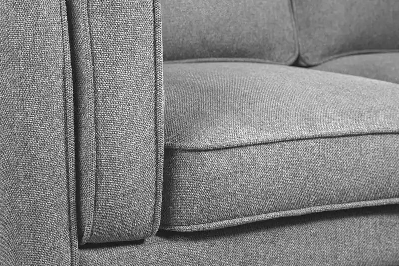 Kort & Co. Kassia 65.4 Linen-Look Fabric Loveseat with Wood Base and Legs