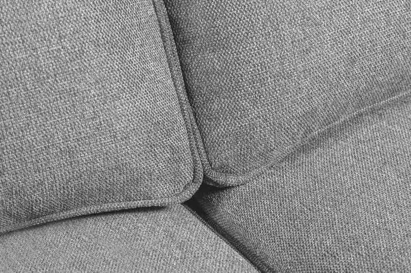 Kort & Co. Kassia 90.6 Linen-Look Fabric Sofa with Wood Base and Legs