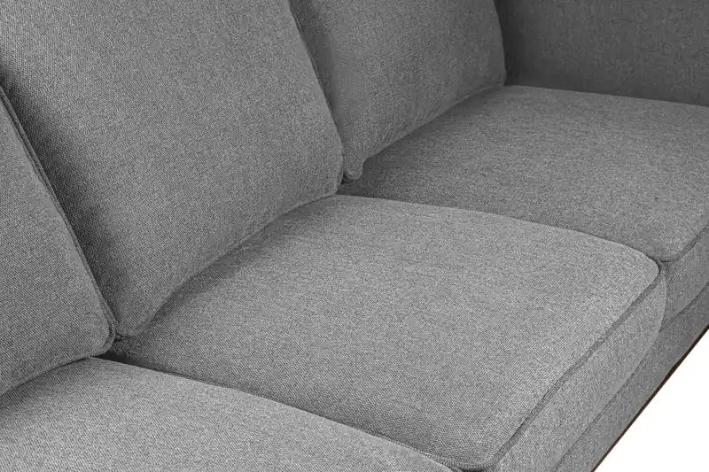 Kort & Co. Kassia 90.6 Linen-Look Fabric Sofa with Wood Base and Legs