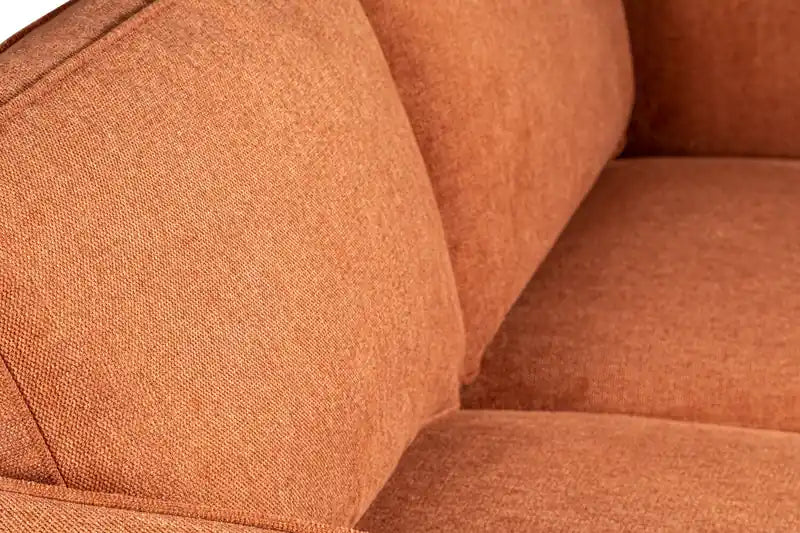 Kort & Co. Kassia 65.4 Linen-Look Fabric Loveseat with Wood Base and Legs