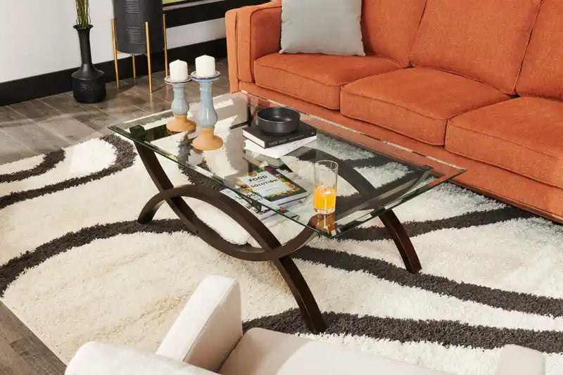 Kort & Co. Kassia 90.6 Linen-Look Fabric Sofa with Wood Base and Legs