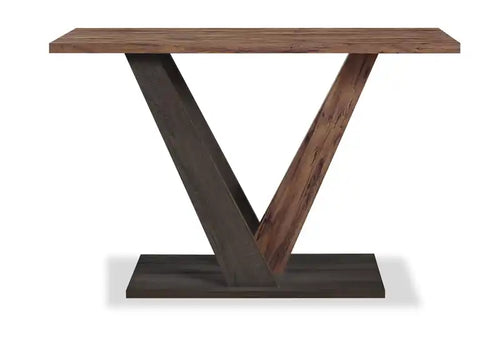 47.25" Modern Sofa Table - Dark Brown Wood