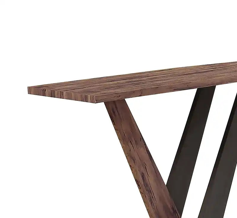 47.25" Modern Sofa Table - Dark Brown Wood