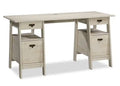 Kyree 59.06 Executive Office Desk with 4-Drawers - Chalked Chestnut