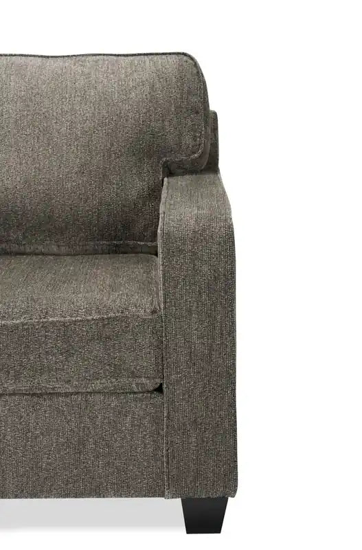 Made in Canada Lennox 35 Chenille Fabric Chair with Reversible Cushions and Track Arms