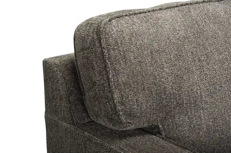 Made in Canada Lennox 35 Chenille Fabric Chair with Reversible Cushions and Track Arms