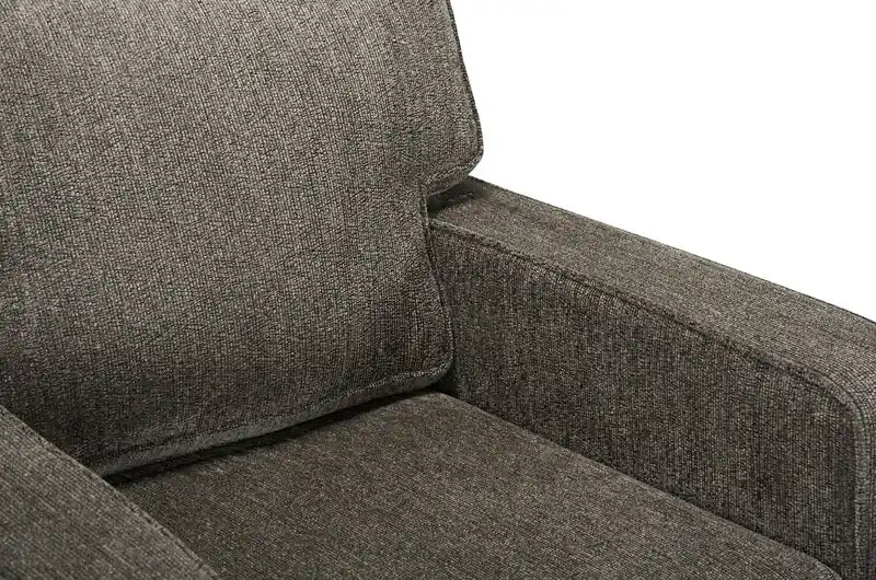 Made in Canada Lennox 35 Chenille Fabric Chair with Reversible Cushions and Track Arms