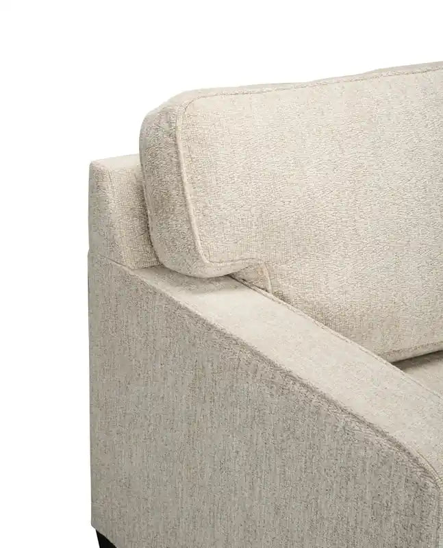 Made in Canada Lennox 35 Chenille Fabric Chair with Reversible Cushions and Track Arms