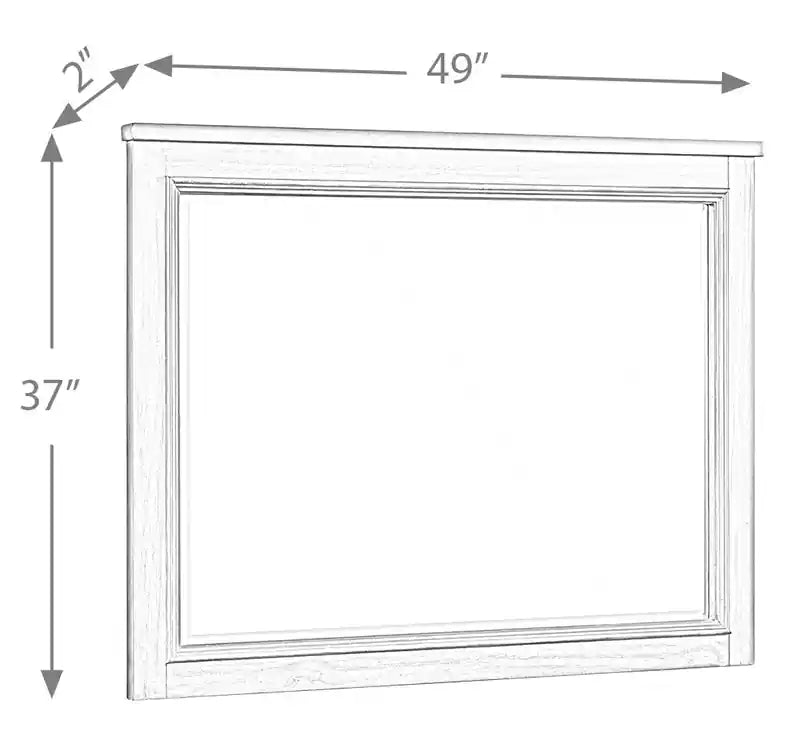 Bedroom Dresser Mirror, Wood - Drift Grey