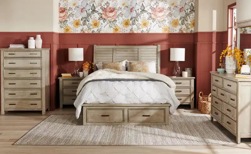 Bedroom Dresser Mirror, Wood - Drift Grey