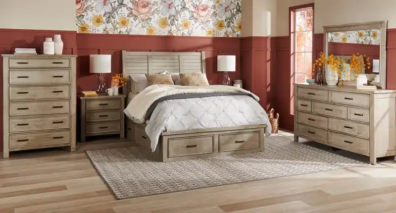 Bedroom Dresser Mirror, Wood - Drift Grey