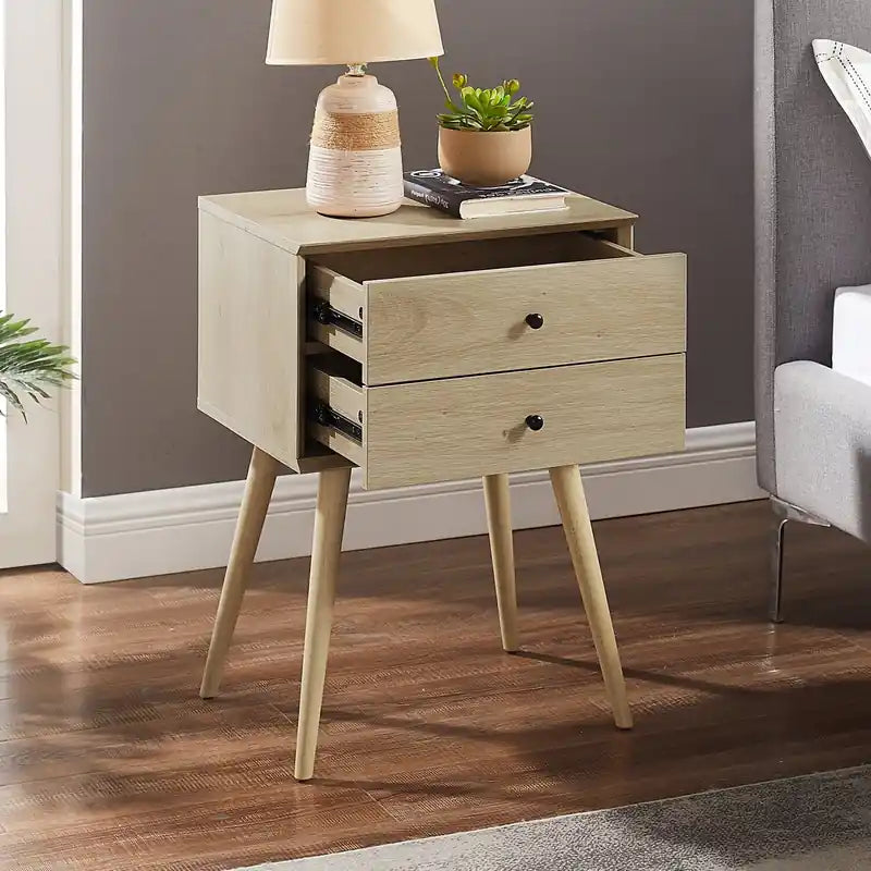 Brax Bedside 2-Drawer Nightstand, 18W x 25.75H