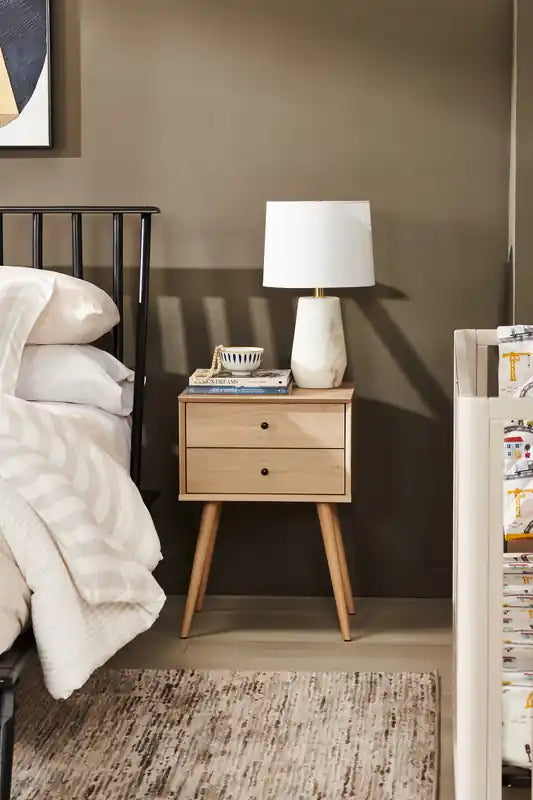Brax Bedside 2-Drawer Nightstand, 18W x 25.75H