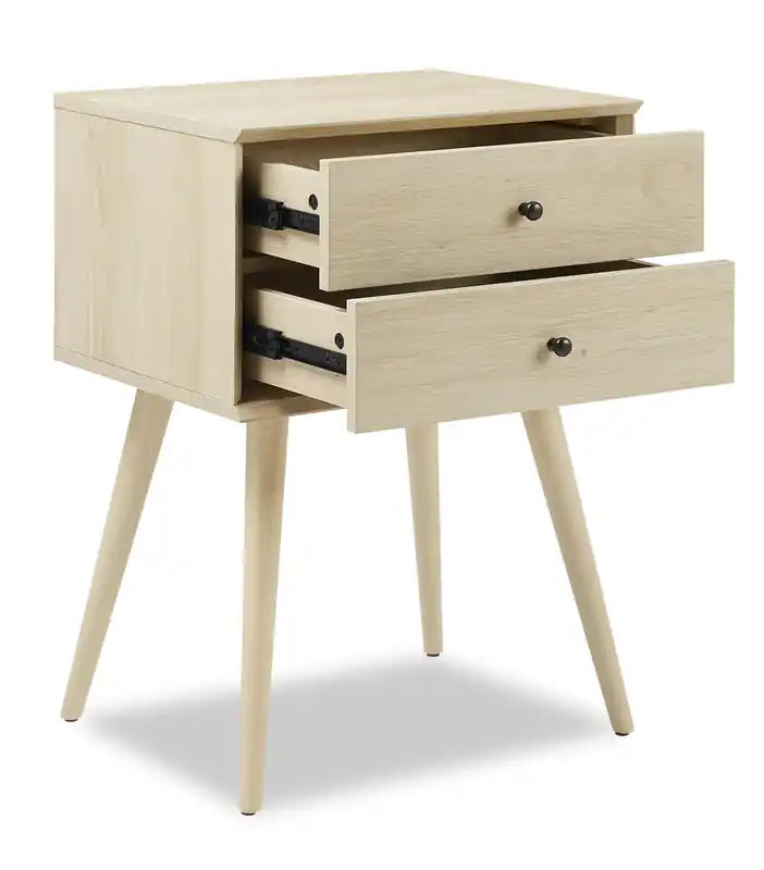 Brax Bedside 2-Drawer Nightstand, 18W x 25.75H