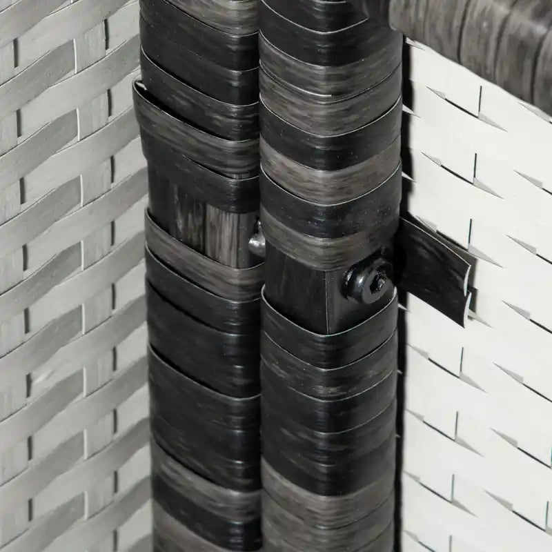 Rolling Pool Storage Rattan Outdoor Storage Wicker Organizer