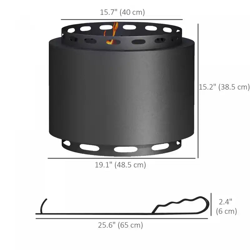 Smokeless Fire Pit, 19 Portable Wood Burning Firepit