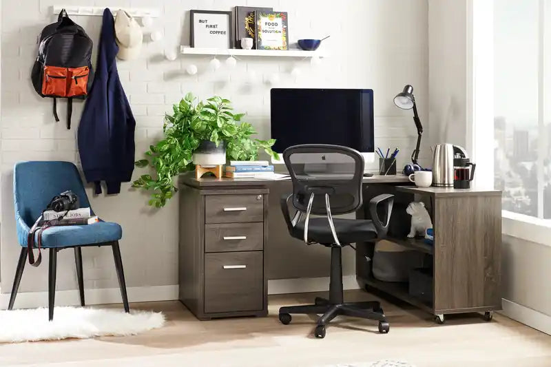 60" Folding Corner Office Desk with Storage & USB Ports