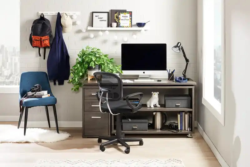 60" Folding Corner Office Desk with Storage & USB Ports